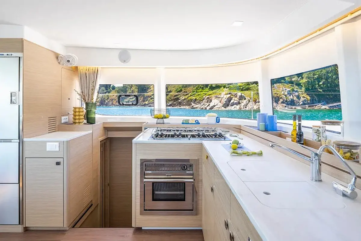 Lagoon 43's galley